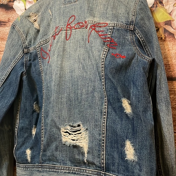 American Eagle jean jacket ‘just for fun’ - Picture 7 of 8
